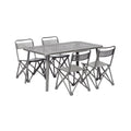 Metal Folding Dining Set with Four Chairs