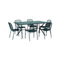 Outdoor Dining Set with Rectangular Table and Six Chairs