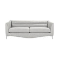 Modern Gray Upholstered Sofa with Sleek Design