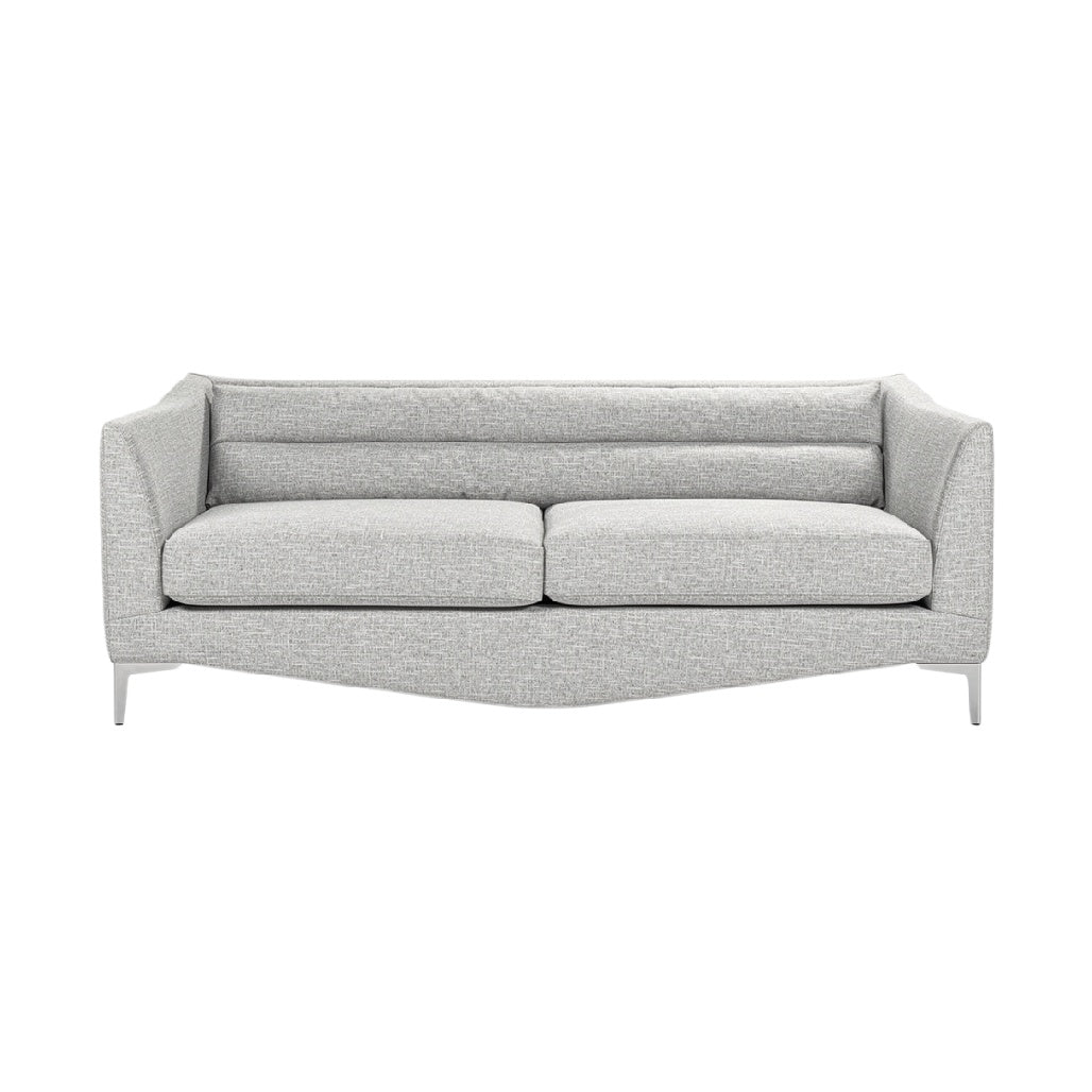 Modern Gray Upholstered Sofa with Sleek Design